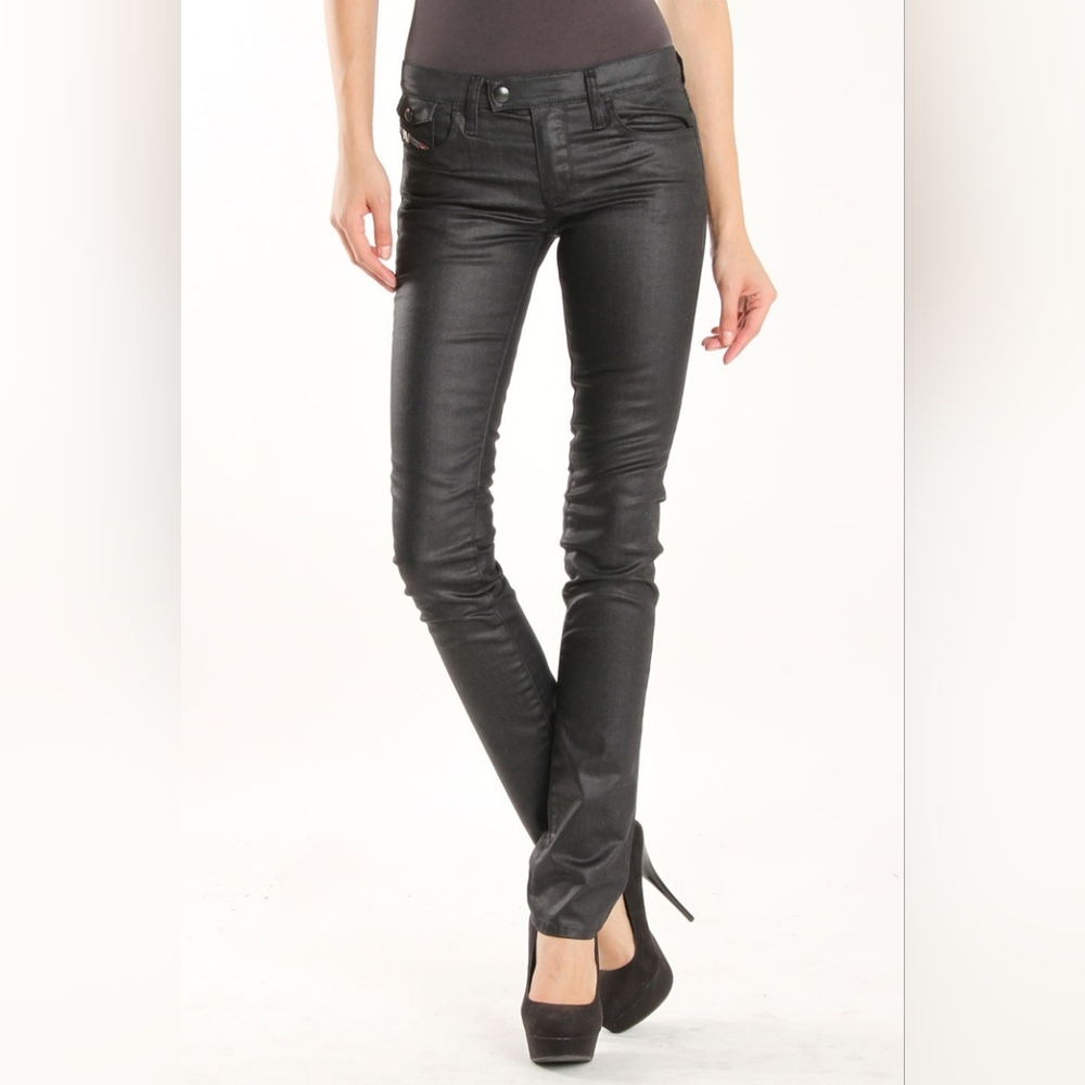 WHITE Women 24 L32 Diesel Jeans Livy Biker Super Slim Straight